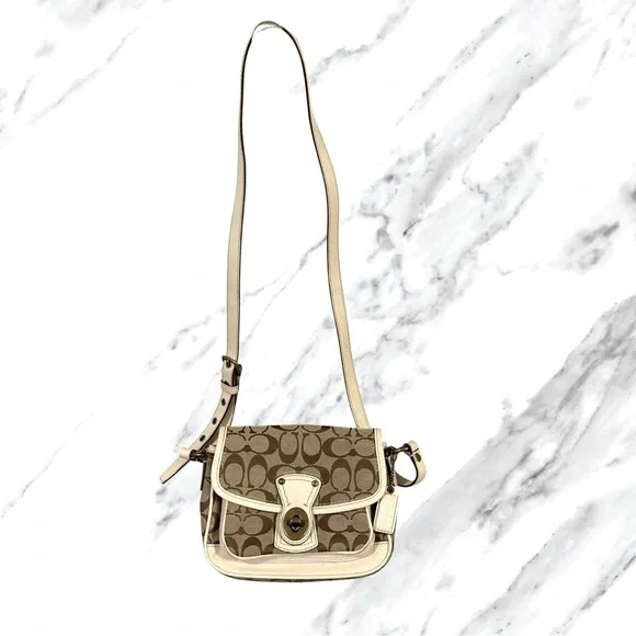 Coach Brown and Cream Crossbody Bag - Picture 2 of 13